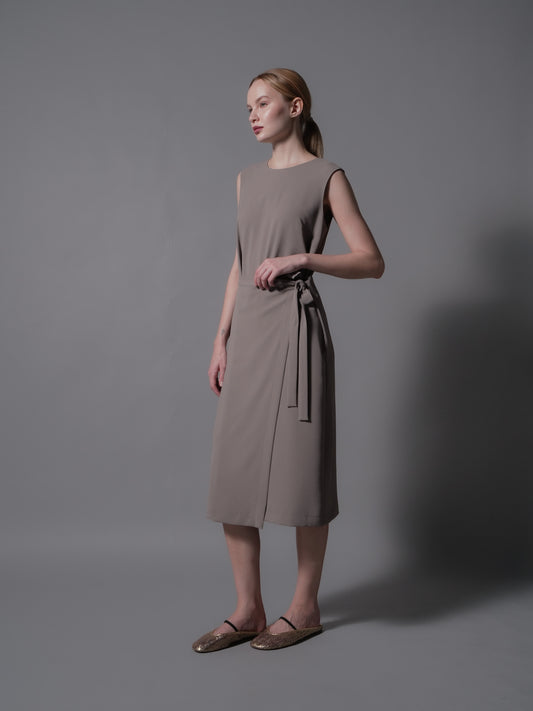 Tessie Wrap Panel Sleeveless Dress