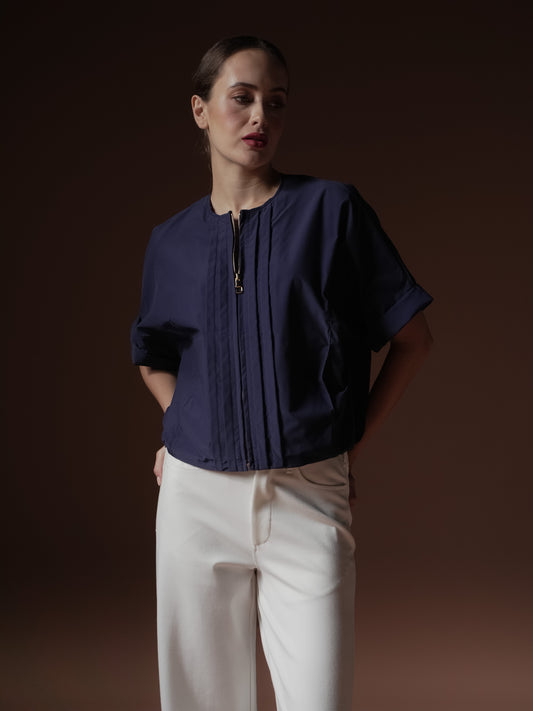 Meryl Zipped Top