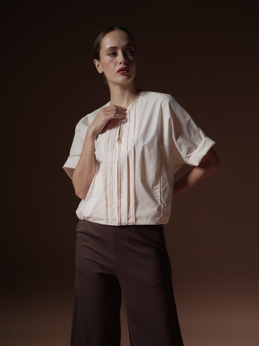 Meryl Zipped Top