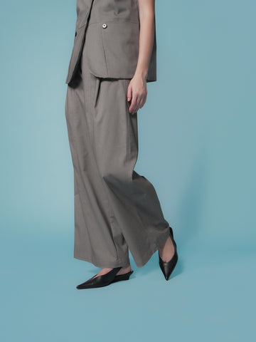 Yvonne Structured Denim Pants