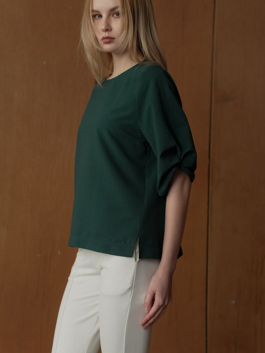 Susan Pleated Sleeve Top
