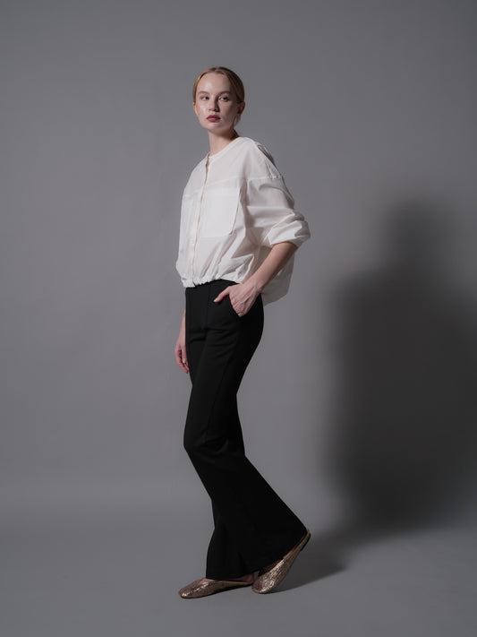 Madeline Round Neck Long Sleeve Polo