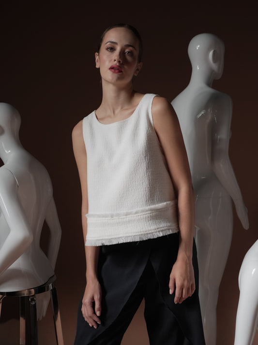 Rita Fringe Detail Sleeveless Top