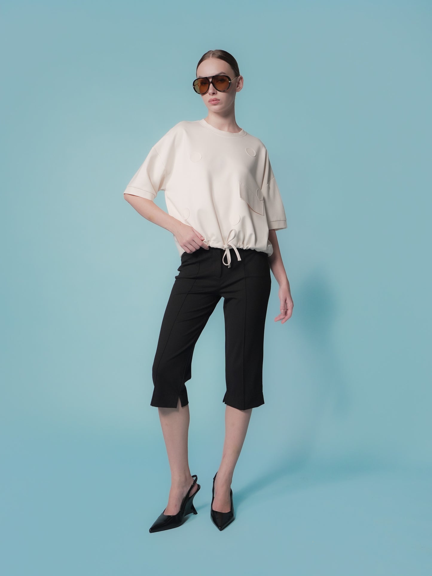 Pola Polka Detail Top