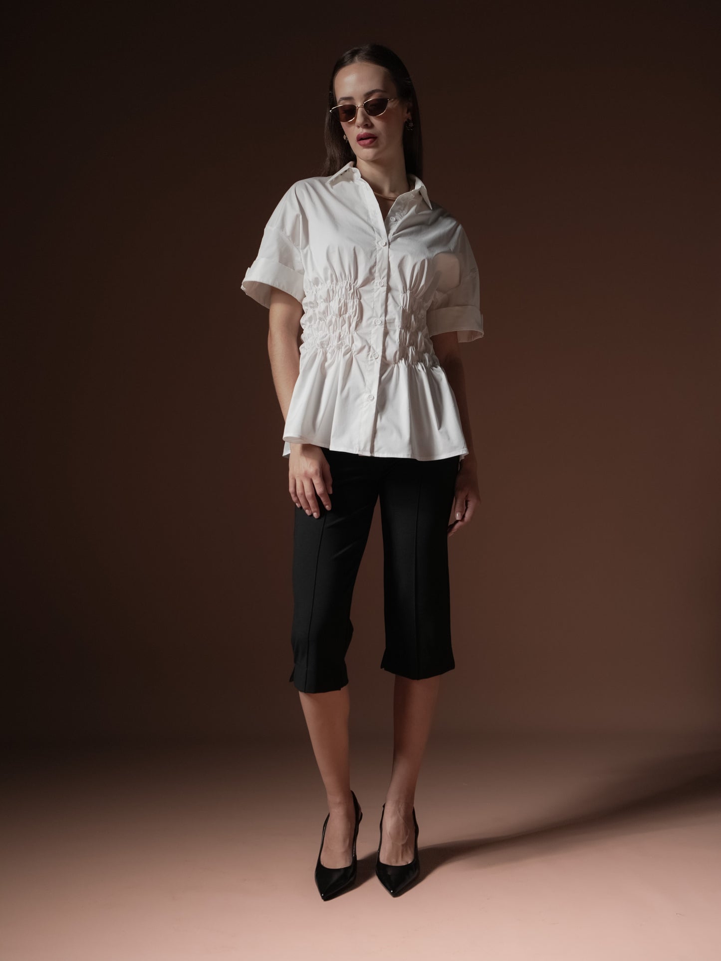 Katrina Smocking Detail Polo