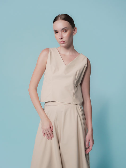 Julianne Sleeveless Cropped Top