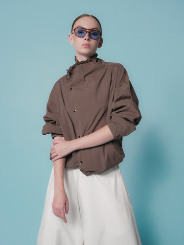 Donita Overlap Hi-neck Jacket
