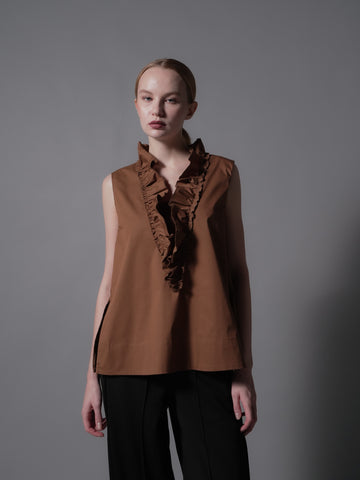Raffy Ruffle Neck Sleeveless
