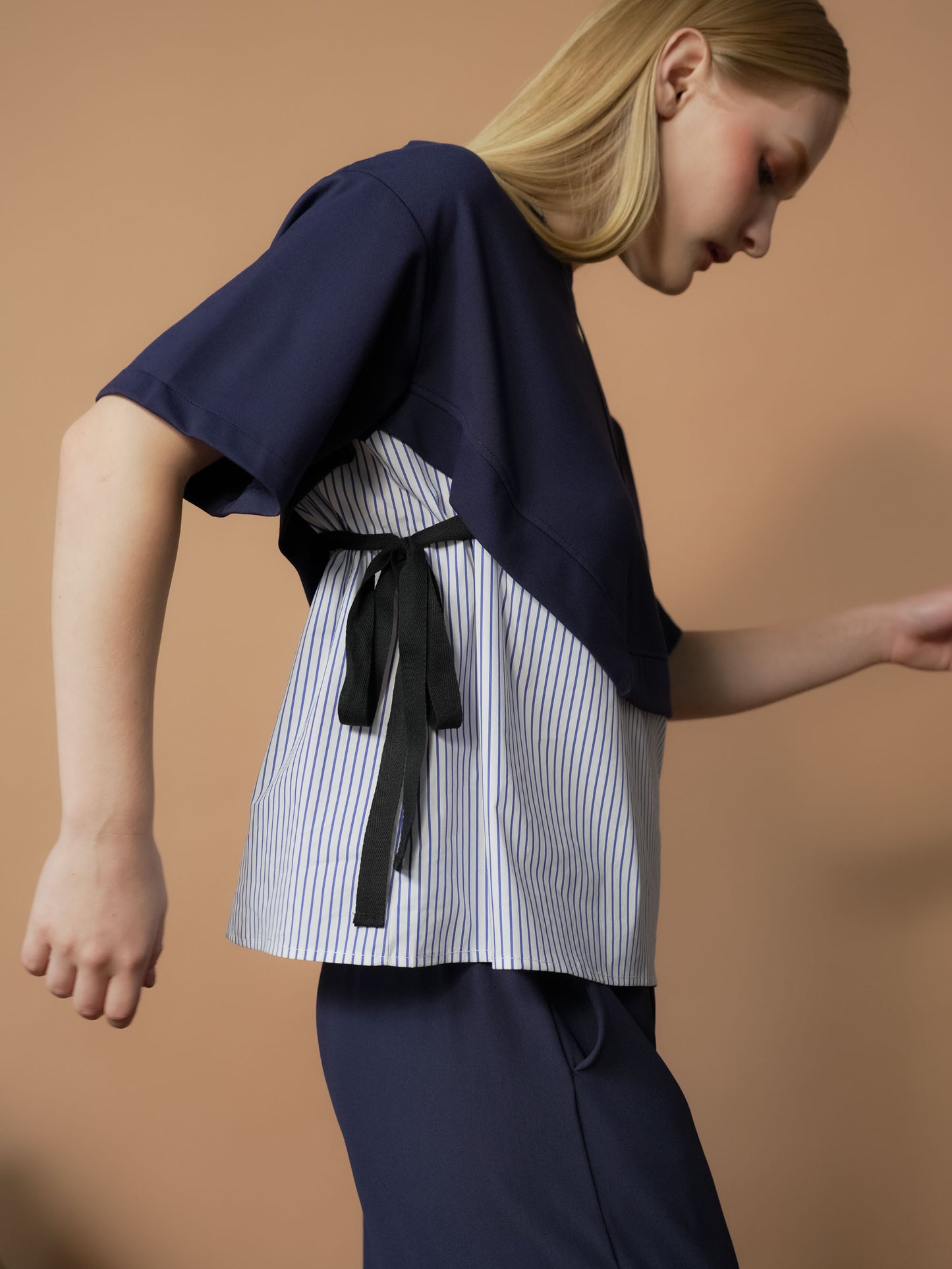 Shyla Striped Combi Top