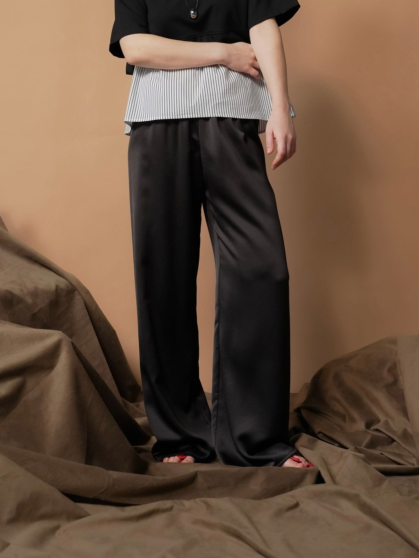 Geneva Flowy Sateen Pants