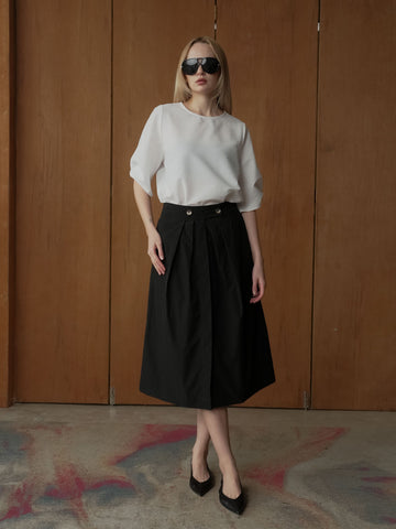 Susan Pleated Sleeve Top