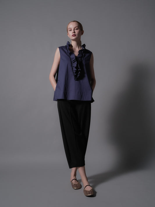 Raffy Ruffle Neck Sleeveless