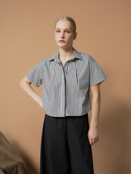Jamela Striped Polo Top