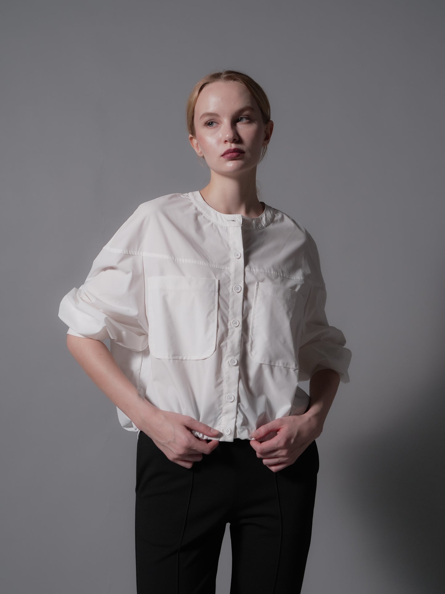 Madeline Round Neck Long Sleeve Polo