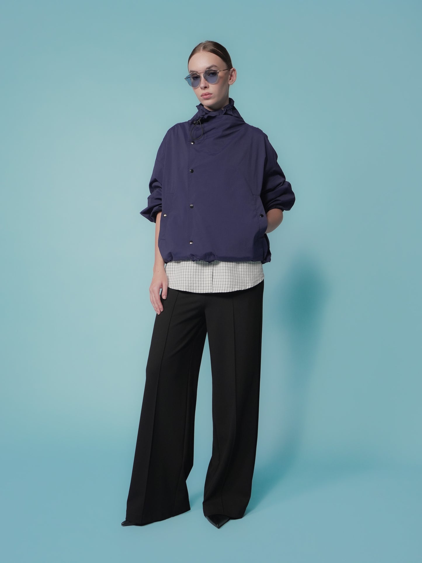 Donita Overlap Hi-neck Jacket
