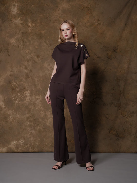 Venti Button Detail Top