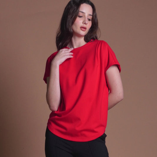 Vanie Pleated Shoulder Top