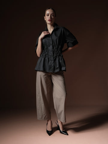 Katrina Smocking Detail Polo
