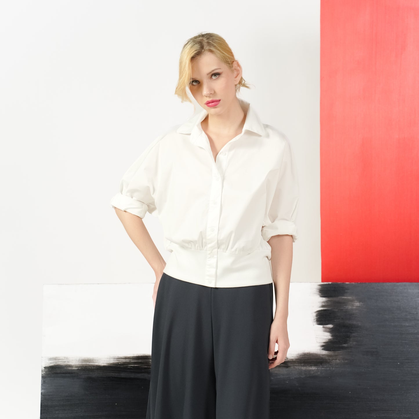 Eleanor pleated polo