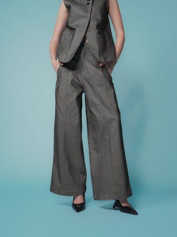 Yvonne Structured Denim Pants