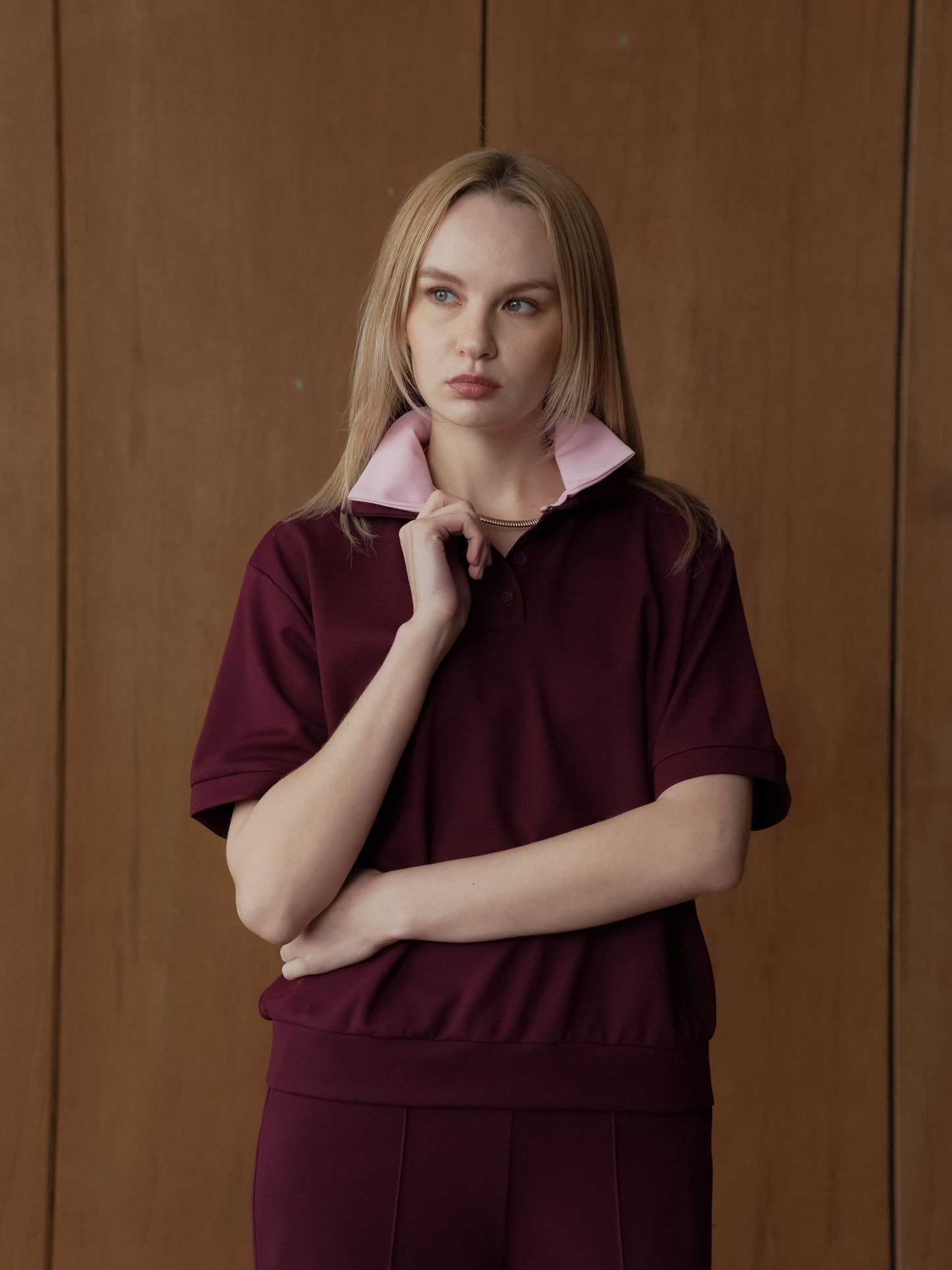 Dina Double Collar Combi Top