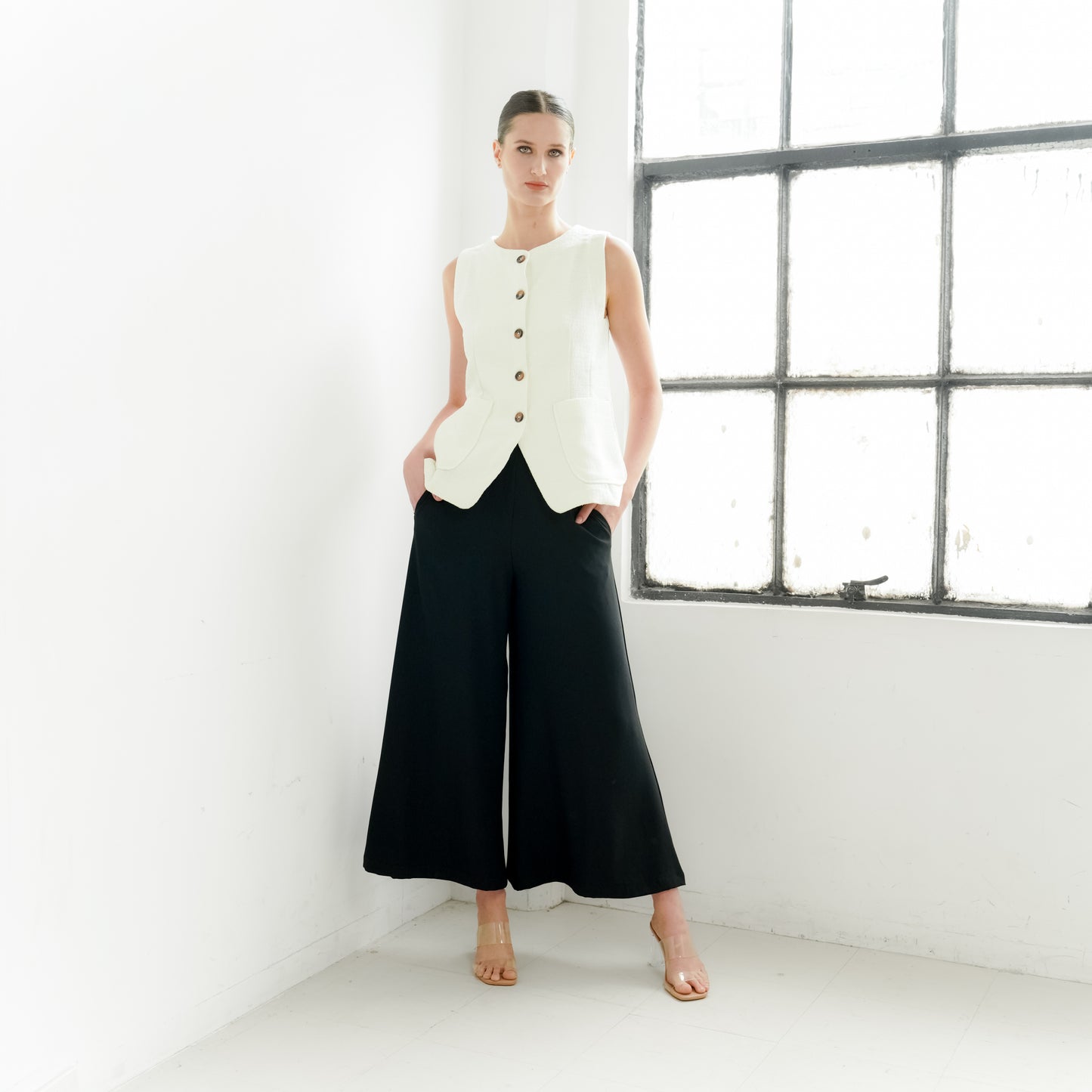 Louie Wide Crepe Pants