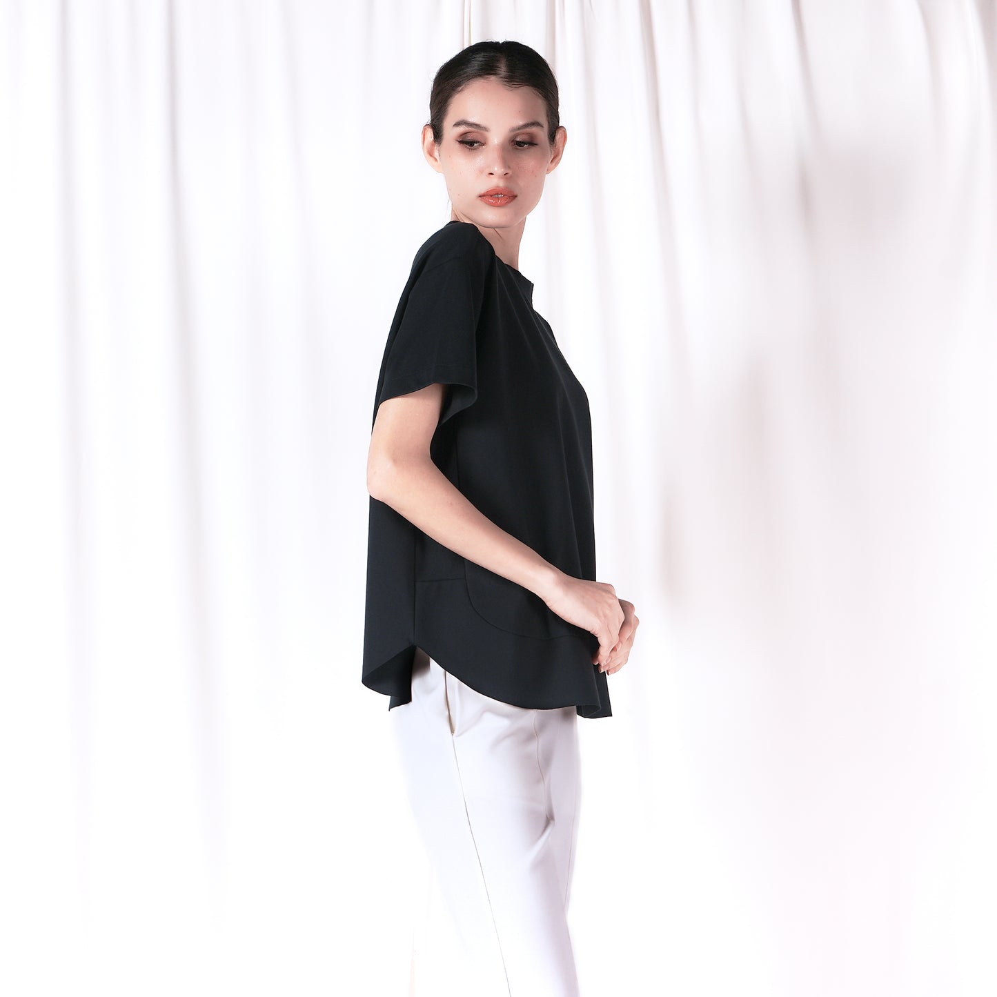 Porter Curved Hem Loose Top