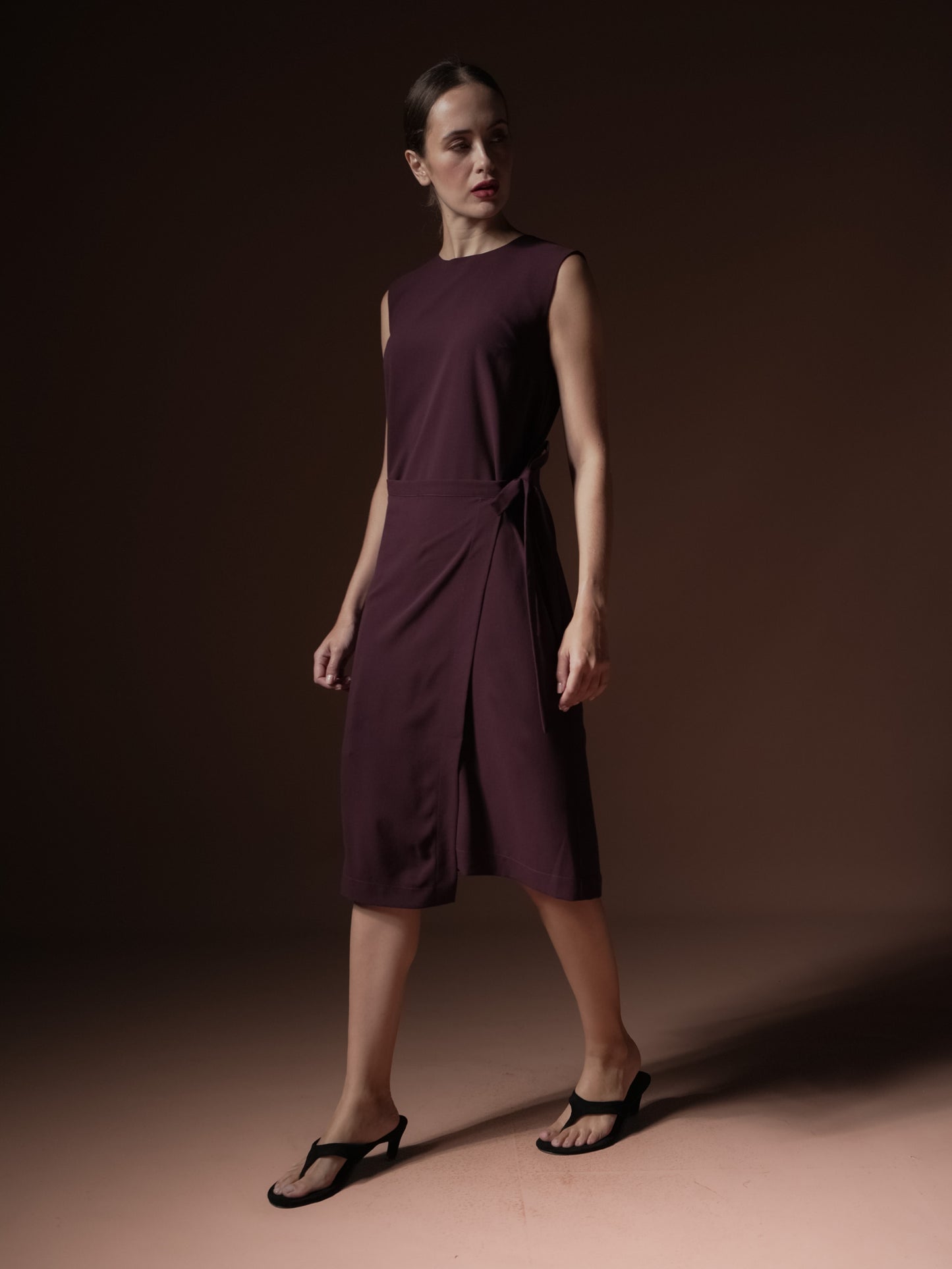 Tessie Wrap Panel Sleeveless Dress