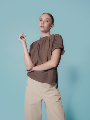 Maddy Elastic Neck and Arm Top