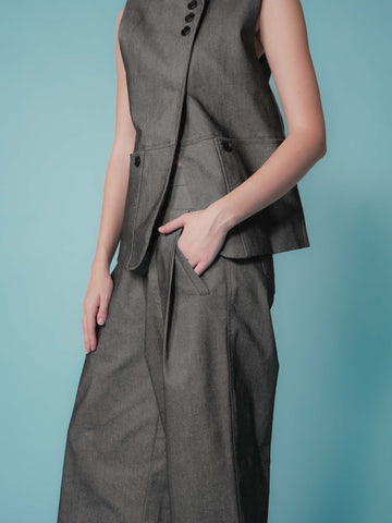 Yvonne Structured Denim Pants