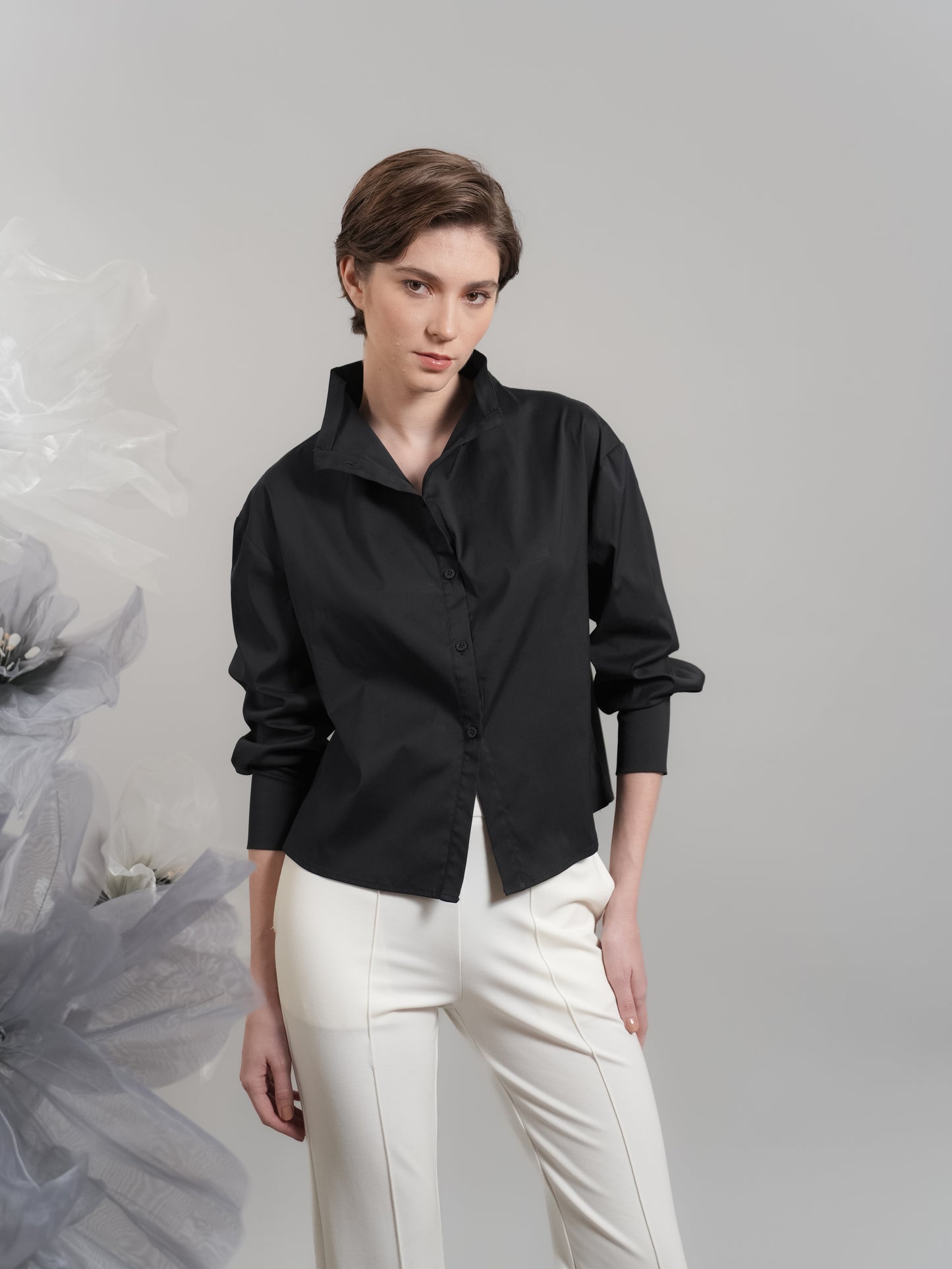 Danita Hi-Neck Buttondown Polo