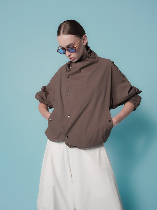 Donita Overlap Hi-neck Jacket