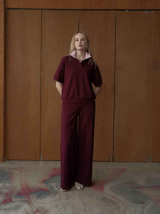 Dina Double Collar Combi Top