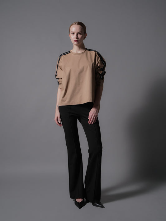 Leila Striped Rib Combi Top