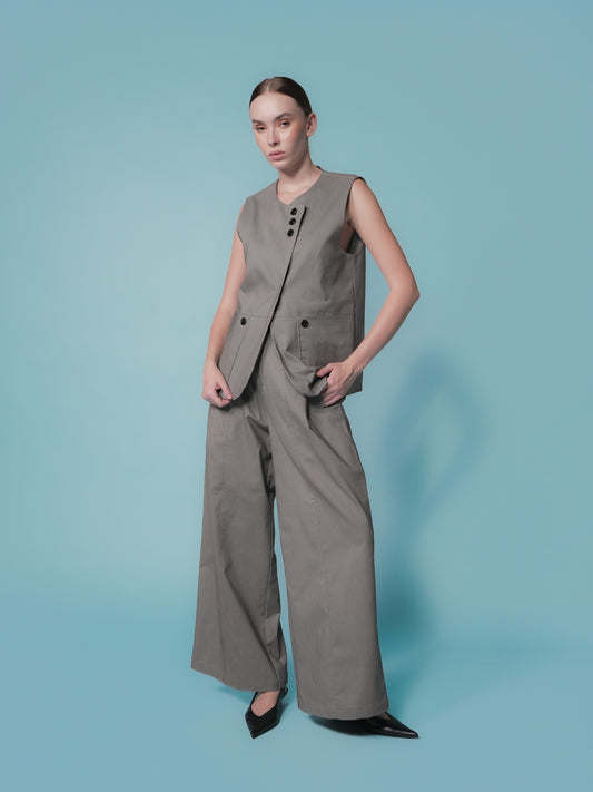 Yvonne Structured Denim Vest