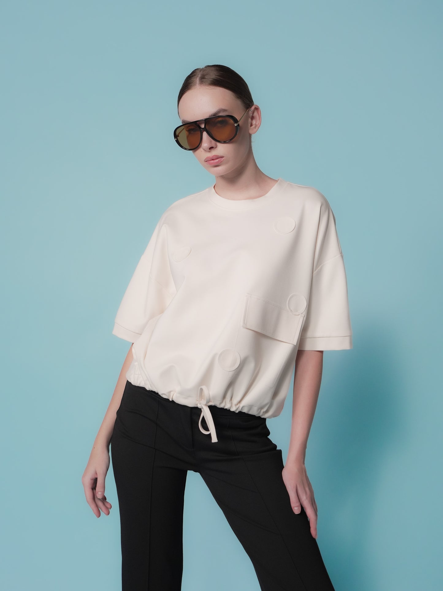 Pola Polka Detail Top