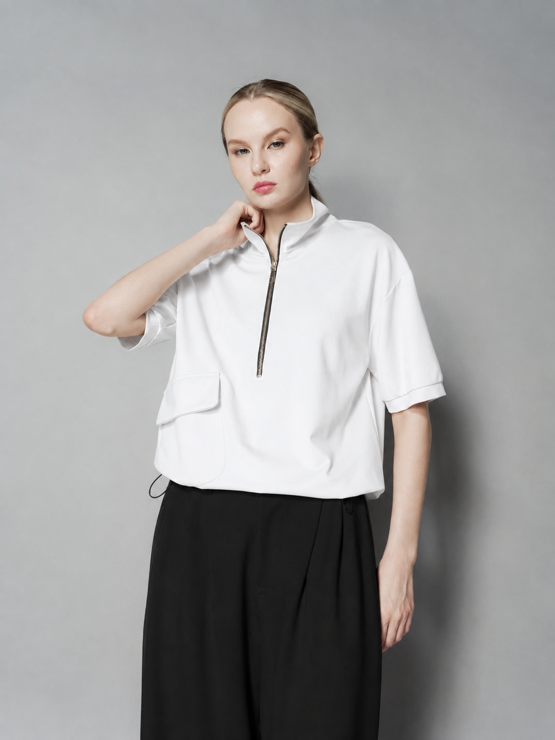 Queenie Zip Top with Pocket