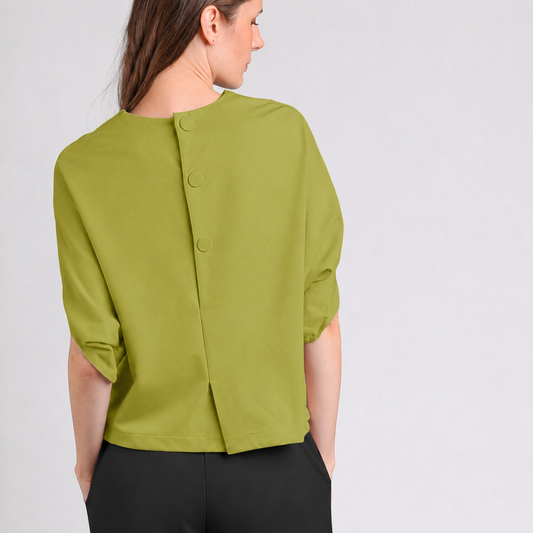 Sydney Back Button Detail Top