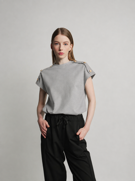 Ronalyn Button Detail Top