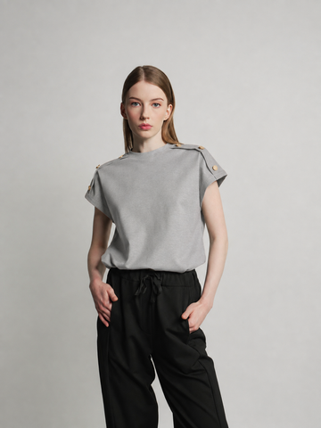 Ronalyn Button Detail Top