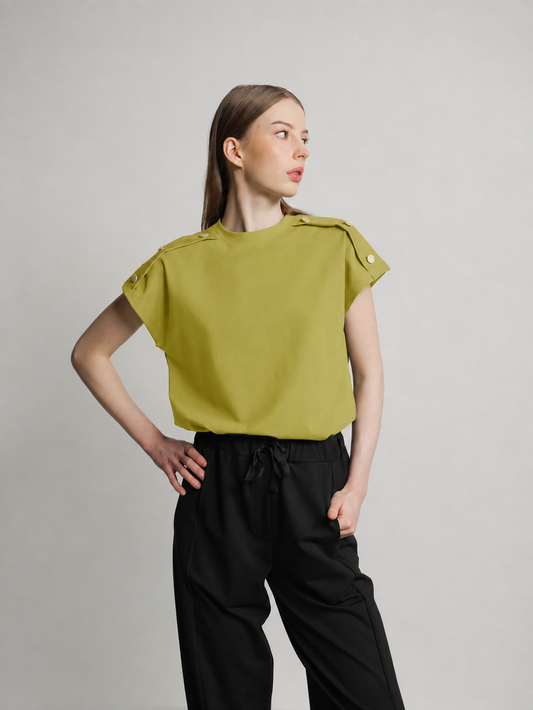 Ronalyn Button Detail Top