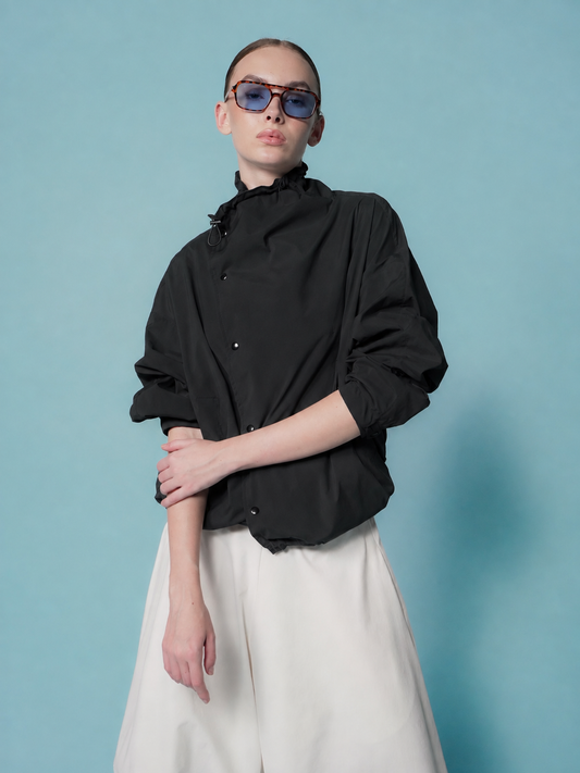 Donita Overlap Hi-neck Jacket