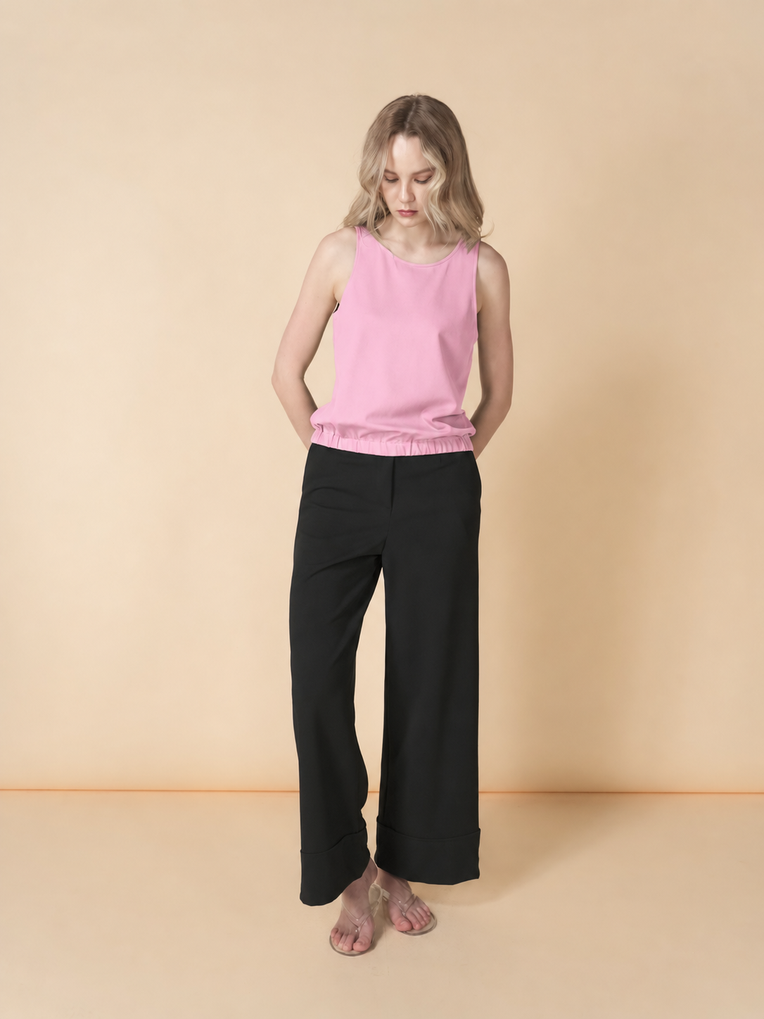 Isis Sleeveless Gartered Hem Top
