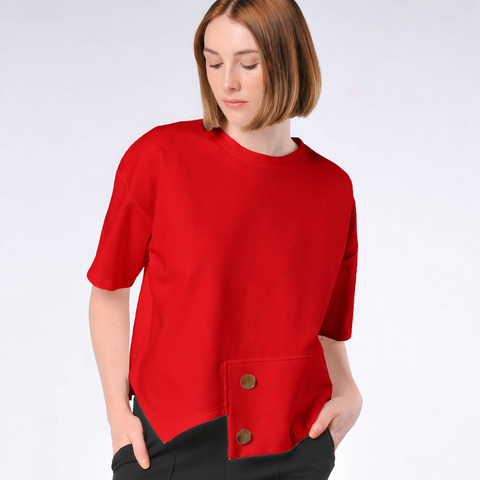 Hera Button Detail Top