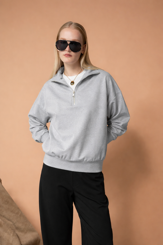 Abby Long Sleeve Zip Top