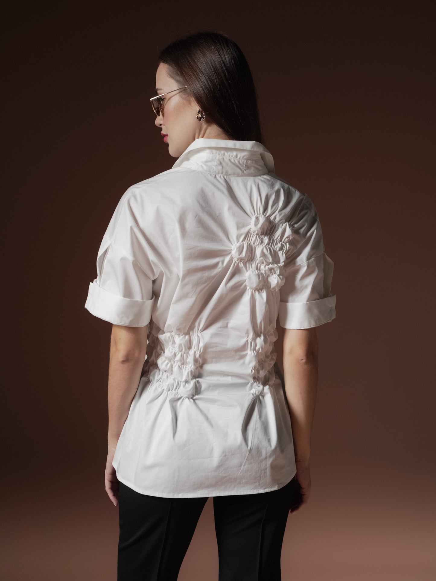 Katrina Smocking Detail Polo