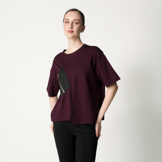 Cory Slanted Pocket Top