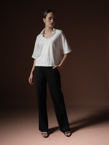 Martina Contrast Thread Top