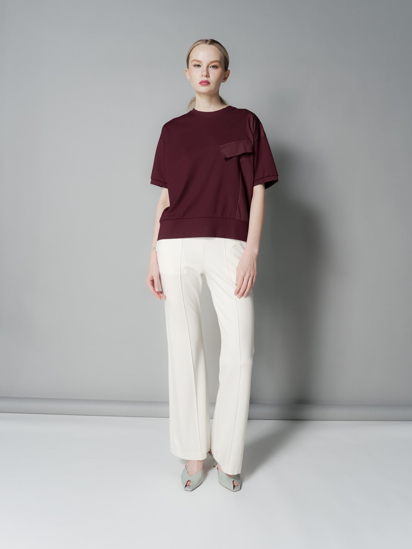 Aliyah Contrast Stitch Combi Top