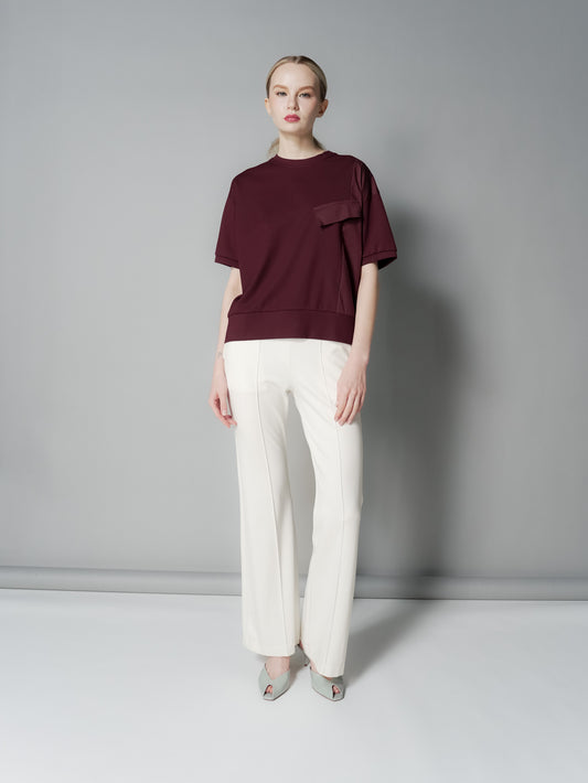 Aliyah Contrast Stitch Combi Top